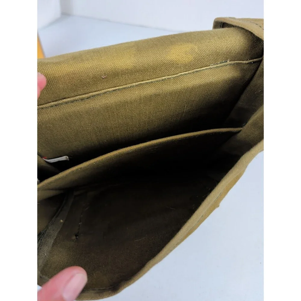 Reproduction Khaki Canvas WWII Map Carrying Case Good Condition